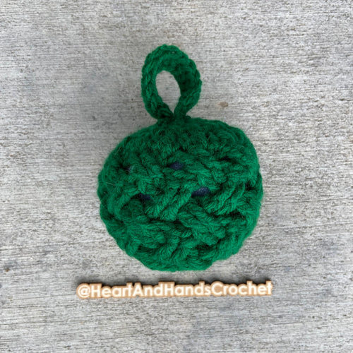Bauble Ornament, Small - Varsity Green Celtic Weave