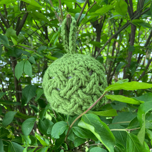 Bauble Ornament, Small - Light Green Celtic Weave