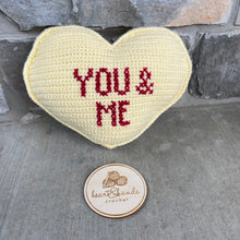 Load image into Gallery viewer, Candy Heart Pillow - YOU &amp; ME - Buttercup