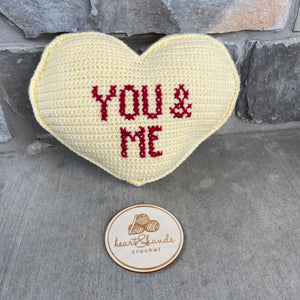 Candy Heart Pillow - YOU & ME - Buttercup