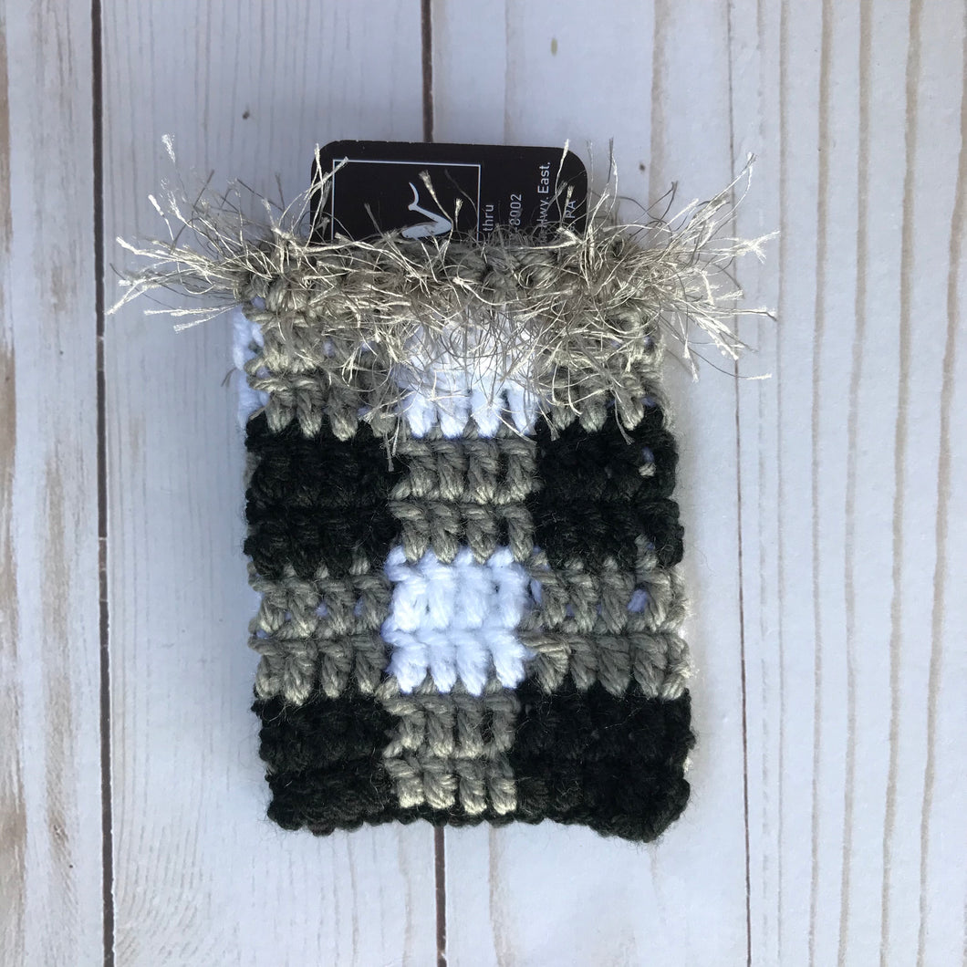 Grey Plaid Gift Card Holder