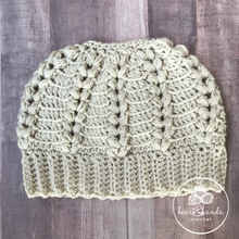 Load image into Gallery viewer, Everleigh Bun Beanie, Child - Linen