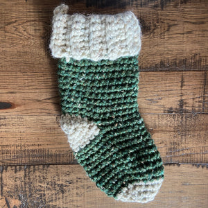 Two-Toned Chunky Christmas Stocking