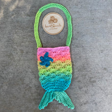 Load image into Gallery viewer, Mermaid Tail Purse - Retro Stripe