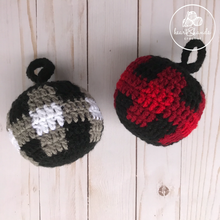 Load image into Gallery viewer, Bauble Ornament - Grey Plaid