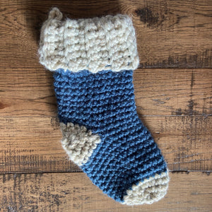 Two-Toned Chunky Christmas Stocking