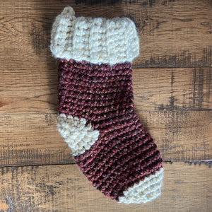 Two-Toned Chunky Christmas Stocking