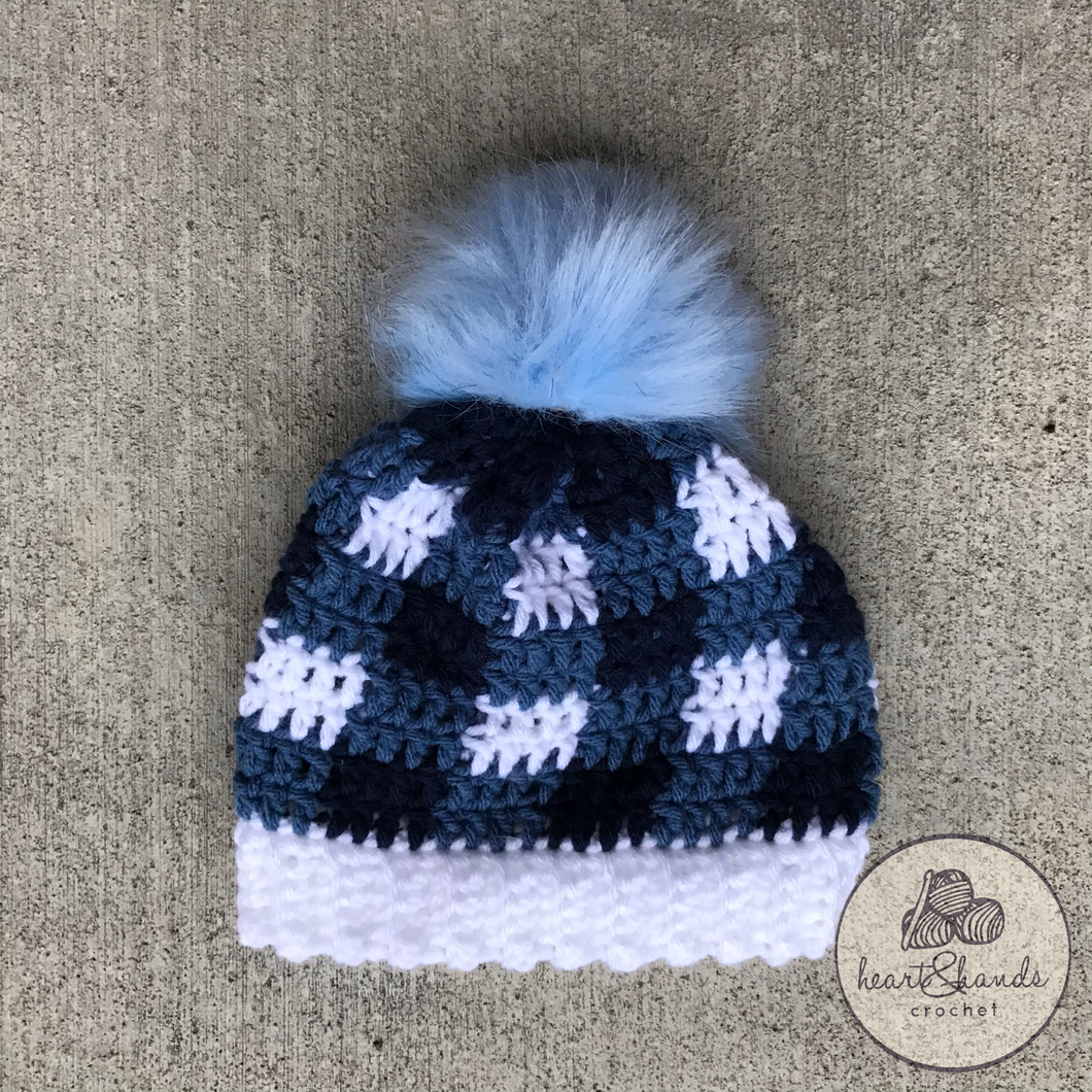 Plaid Beanie, 12-18mo