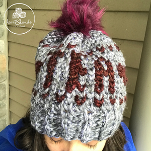 Tea Beanie, Adult - Grey/Spiced Apple