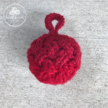 Load image into Gallery viewer, Bauble Ornament, Small - Cranberry Celtic Weave