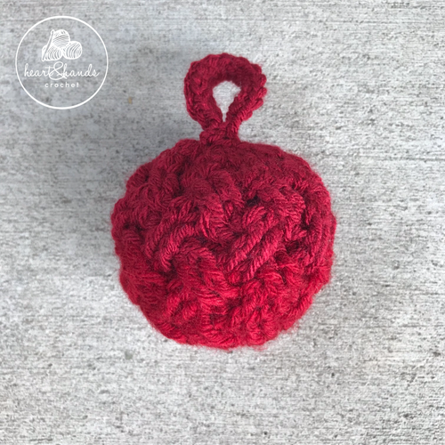 Bauble Ornament, Small - Cranberry Celtic Weave