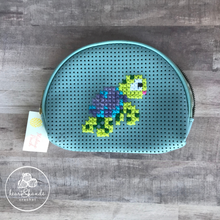 Load image into Gallery viewer, Cross Stitched Zipper Pouch - Sea Turtle
