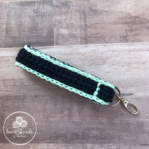 Key Fob - Navy/Beach Glass