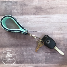 Load image into Gallery viewer, Key Fob - Navy/Beach Glass